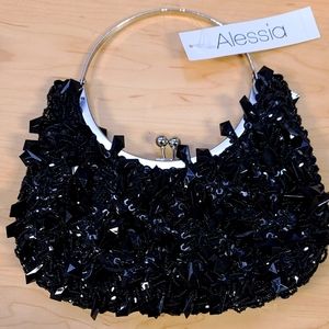 Small Alessia black handbag